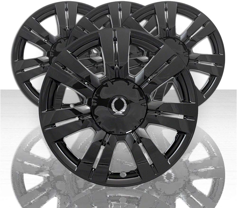 Juego de 4 fundas de rueda de 18″ con 7 radios dobles para Cadillac SRX 2010-2016 – Negro brillante