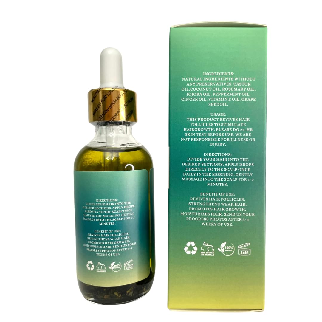 Dash Aceite de crecimiento del cabello, aceite de romero avanzado para el crecimiento del cabello, mezcla única de aceite capilar para cabello seco