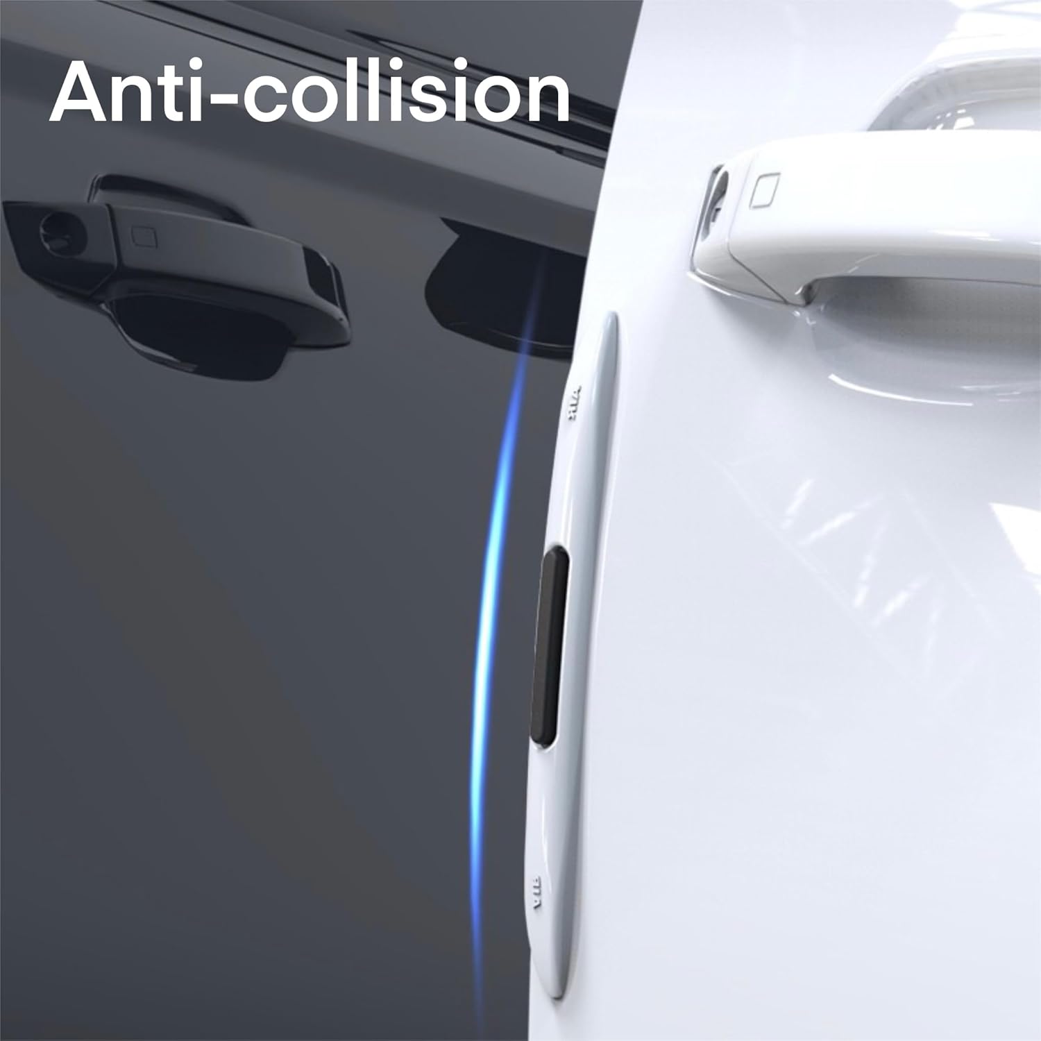 4 protectores de borde de puerta de automóvil, protector de silicona para automóvil, protector universal anticolisión, tiras protectoras de