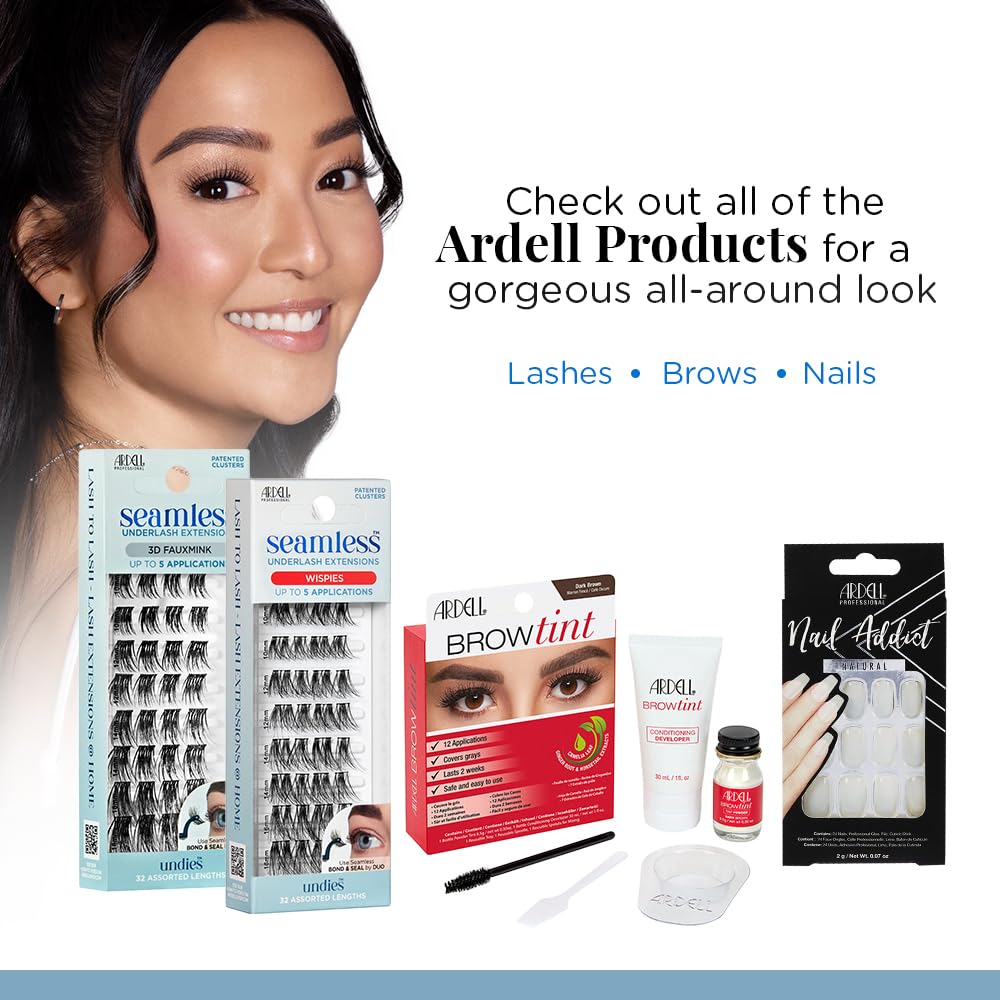 Ardell Kit de extensiones de pestañas sin costuras, visón sintético, 36 longitudes surtidas, racimos de pestañas personalizables, incluye unión y
