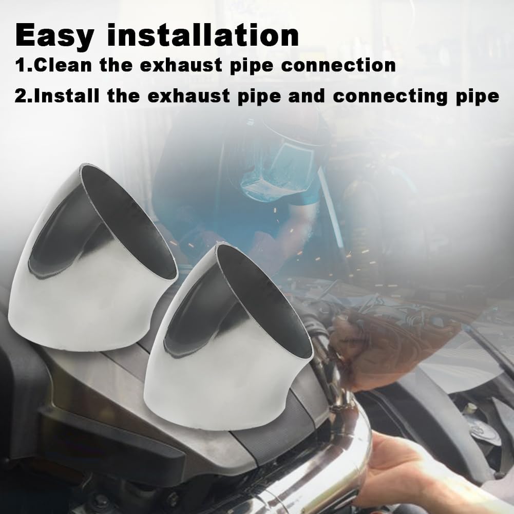 Tubo de codo de escape de 2.5 pulgadas de diámetro exterior de 45 grados (codo doblado de mandril) SS304 de acero inoxidable apto para codo de