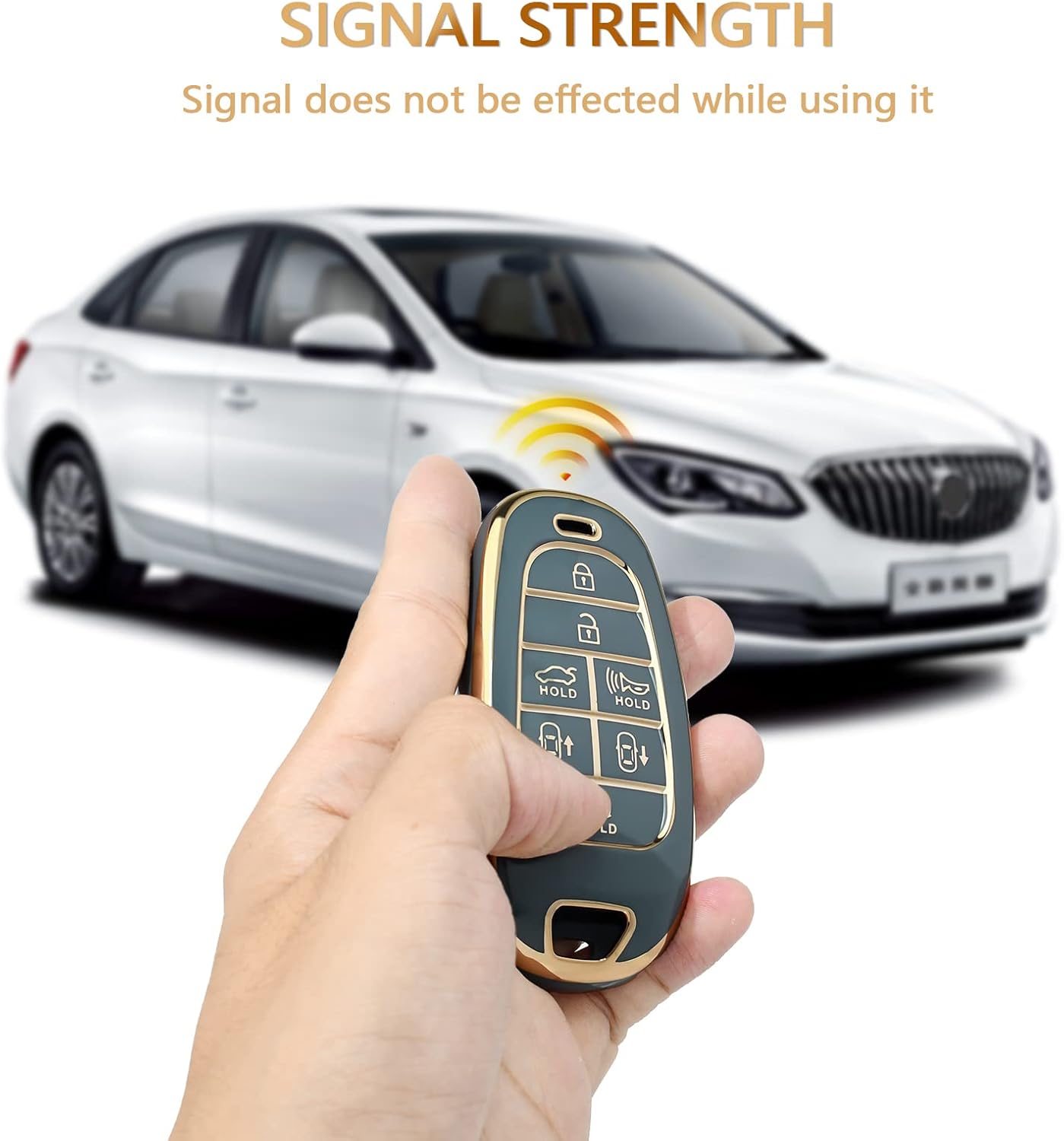 OFFCURVE Funda para llavero Hyundai para 7 botones 2019 2020 2021 Hyundai Sonata Nexo 2022 Hyundai Tucson 2023 Palisade Santa Fe Smart Key Holder