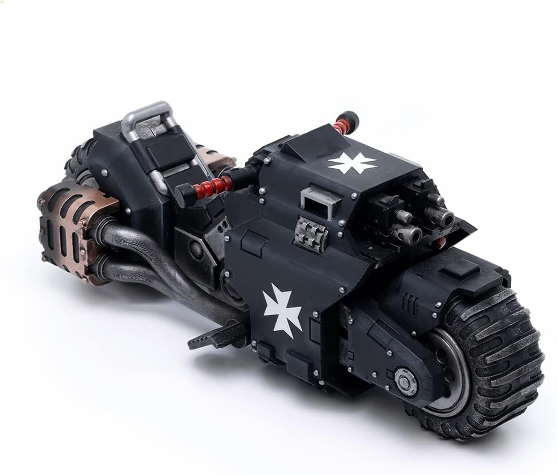 JOYTOY 118 Warhammer 40,000 Space Marines Black Templars Outriders Motorcycle Collection Model Birthday Gift