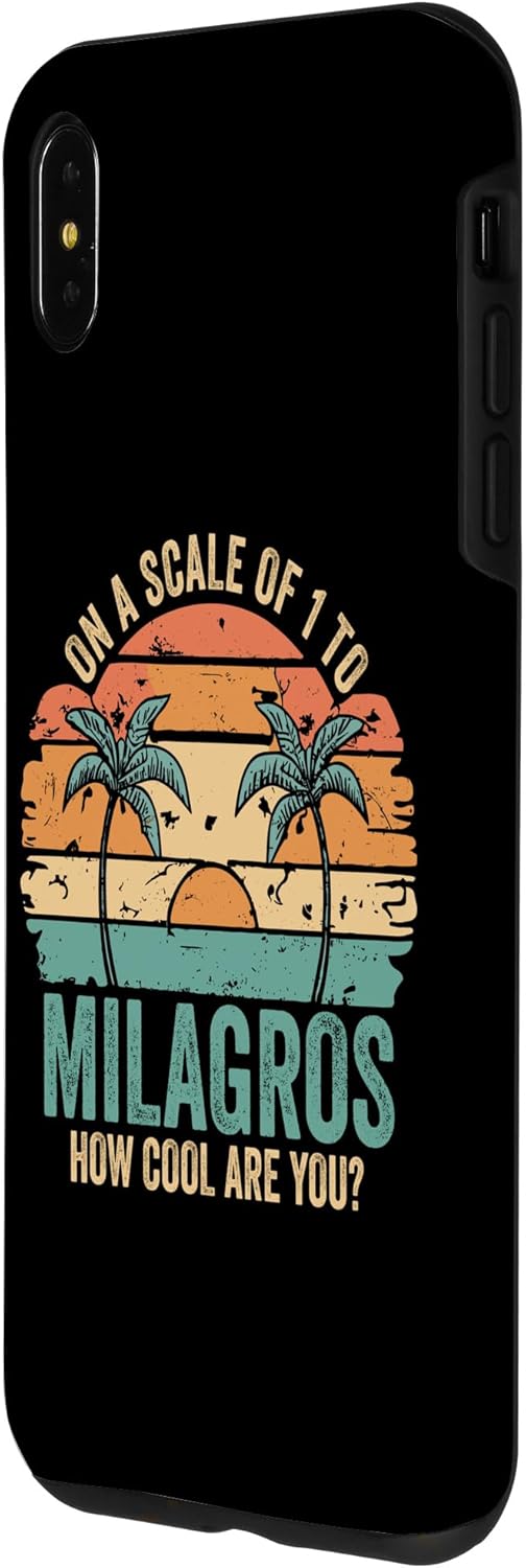 iPhone XS Max MILAGROS Cute Retro Girls Groovy MILAGROS Personalized Name Case