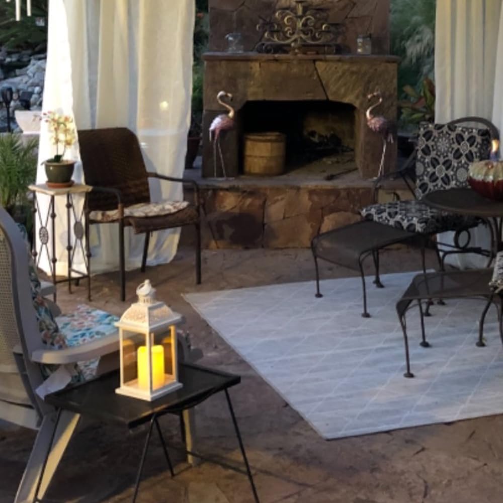 DECORKEY Farol decorativo para interiores y exteriores, faroles grandes de 14.4 pulgadas con vidrio, portavelas de metal colgantes vintage para mesa - Imagen 10