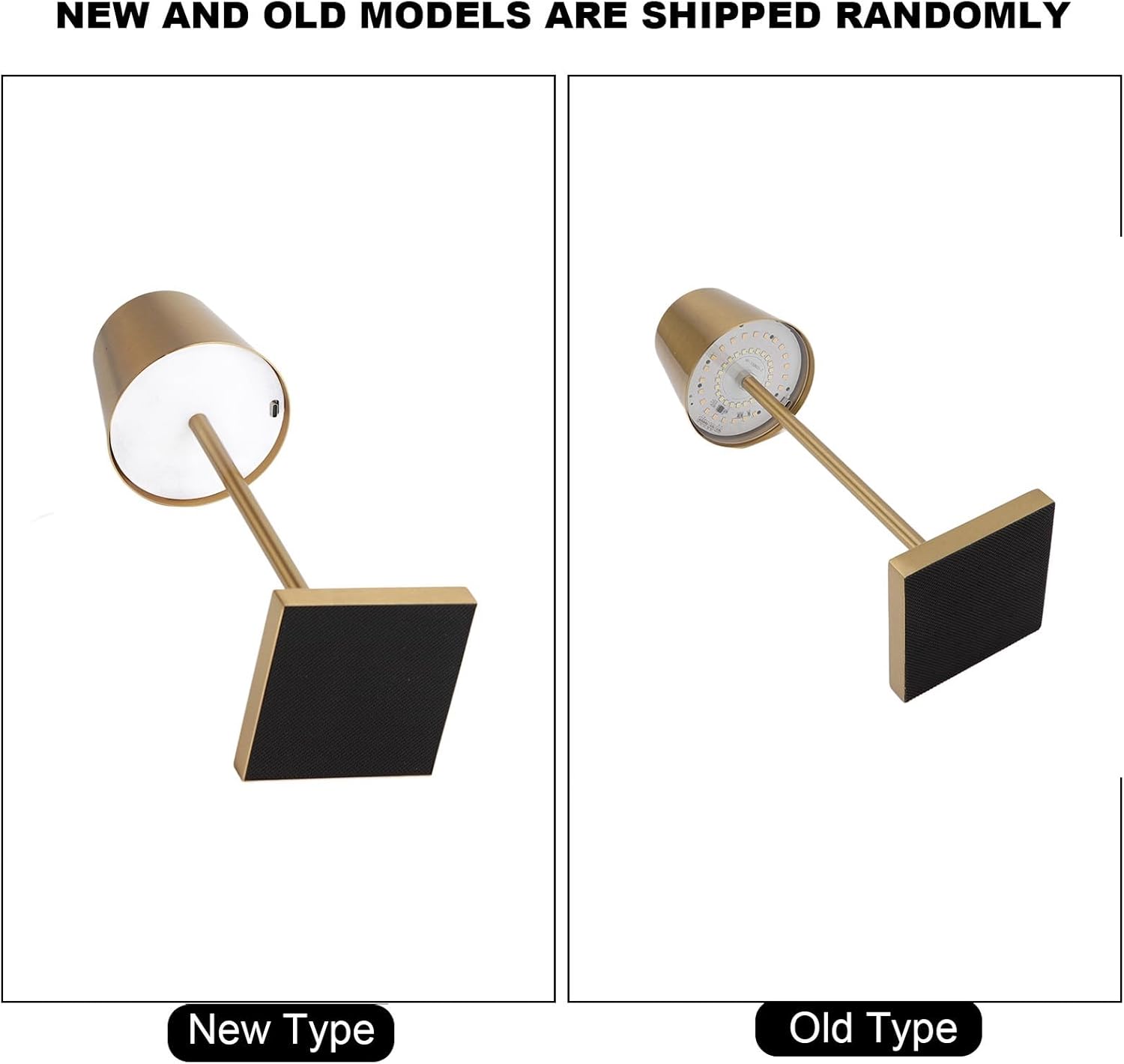 Lámpara táctil LED, moderna y simple batería recargable, luces táctiles de escritorio táctil, alto brillo, regulable, lámpara con interruptor táctil