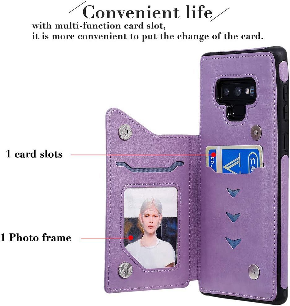 MEUPZZK Funda tipo cartera para Samsung Galaxy Note 9 con tarjetero y diseño de mariposa en relieve, función atril, ranuras para tarjetas, a prueba