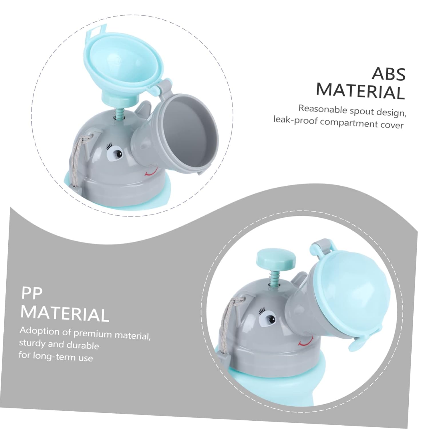 Kisangel 2 uds. Orinal de entrenamiento portátil para niños, orinal para orinal, inodoro de viaje, orina práctica para niños pequeños para botella