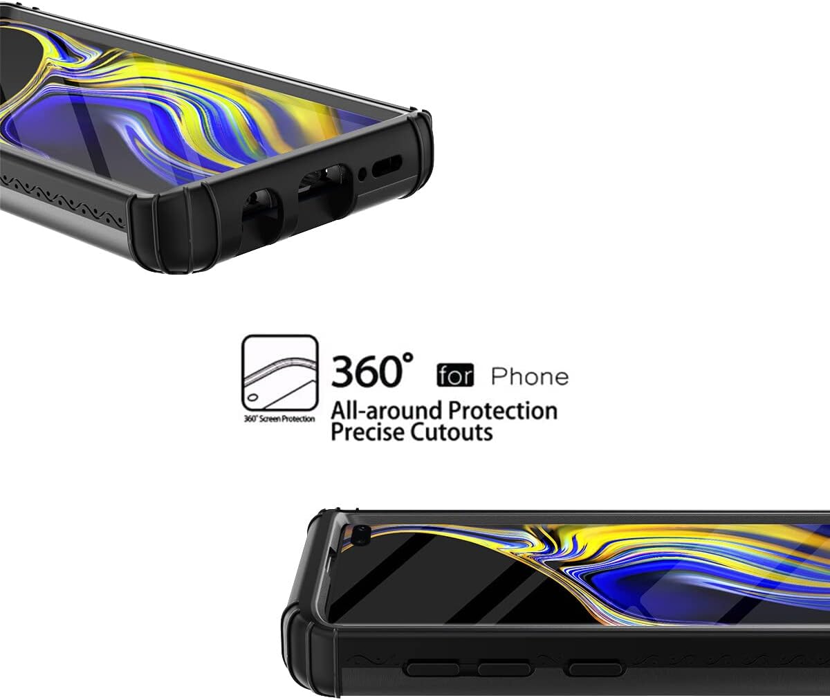 WeLoveCase Funda tipo cartera para Galaxy S10 Defender con espejo oculto, tres capas a prueba de golpes, protección resistente, funda protectora