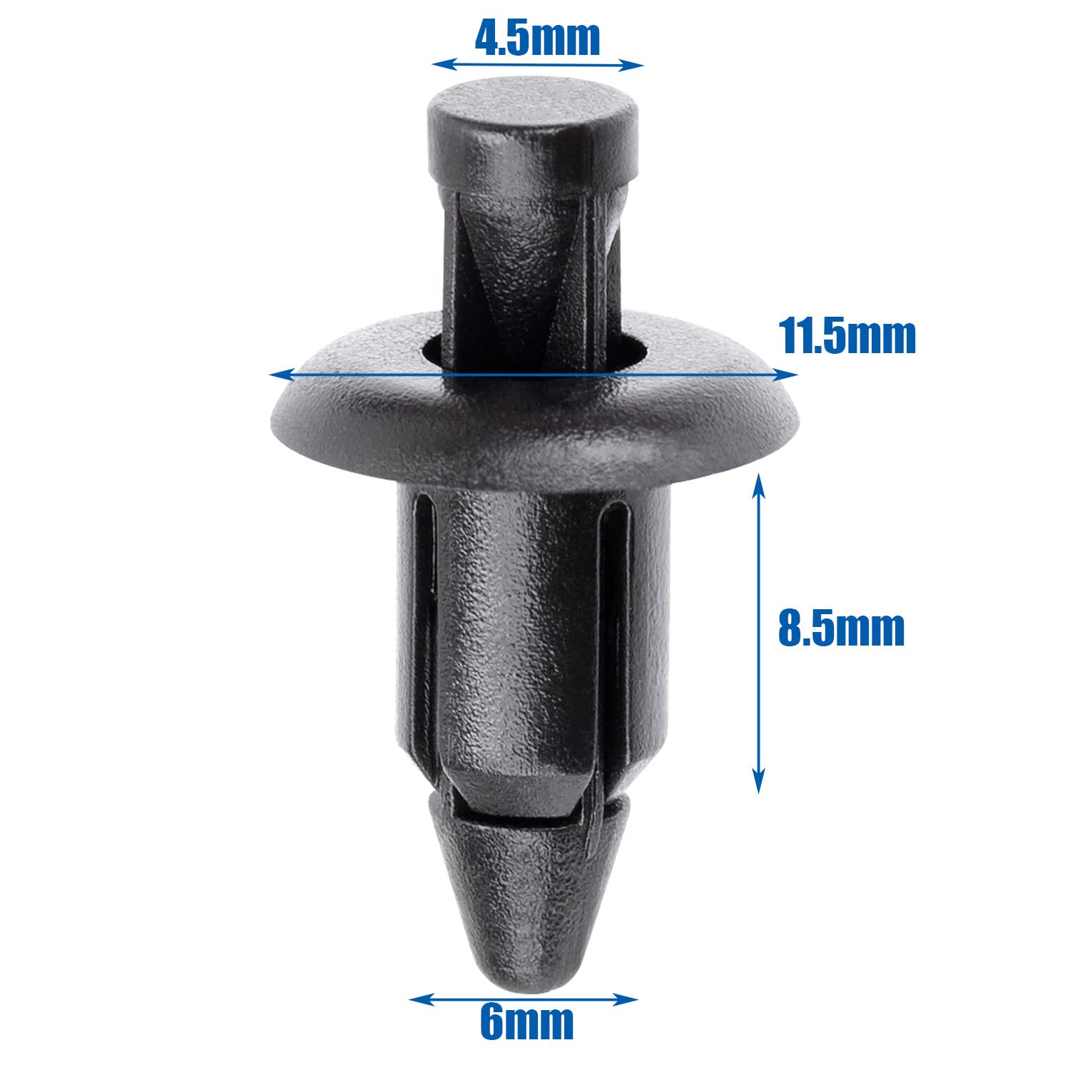OAUTOO 25 clips de retención de panel de remache de plástico de 0.236 in para Honda Kawasaki Suzuki GSX-R Yamaha YZF R1 R6