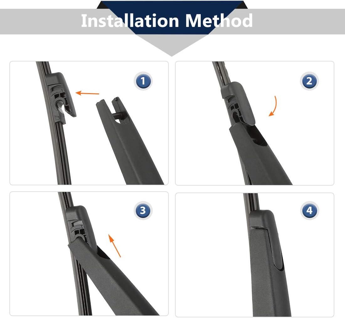 X AUTOHAUX Juego de brazo de limpiaparabrisas trasero para Hyundai Veloster 2011-79.449 – 9.055 in 9 pulgadas