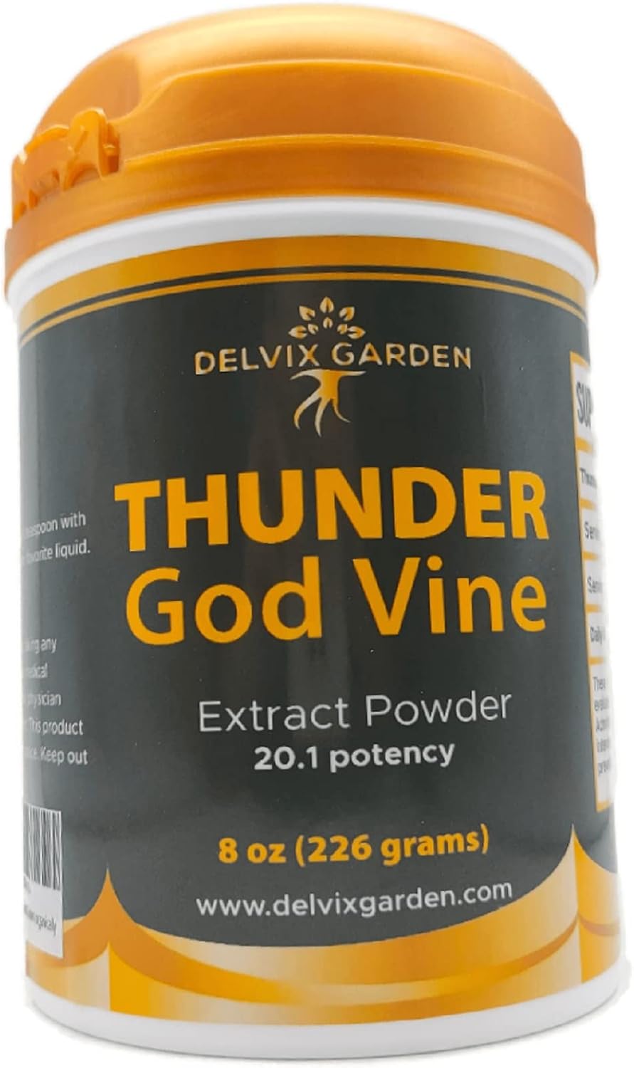 Thunder God Extracto de vid en polvo, 8 oz (226 gramos) raíz de vid Pure Thunder God cultivada orgánicamente (8 oz (226 gramos))
