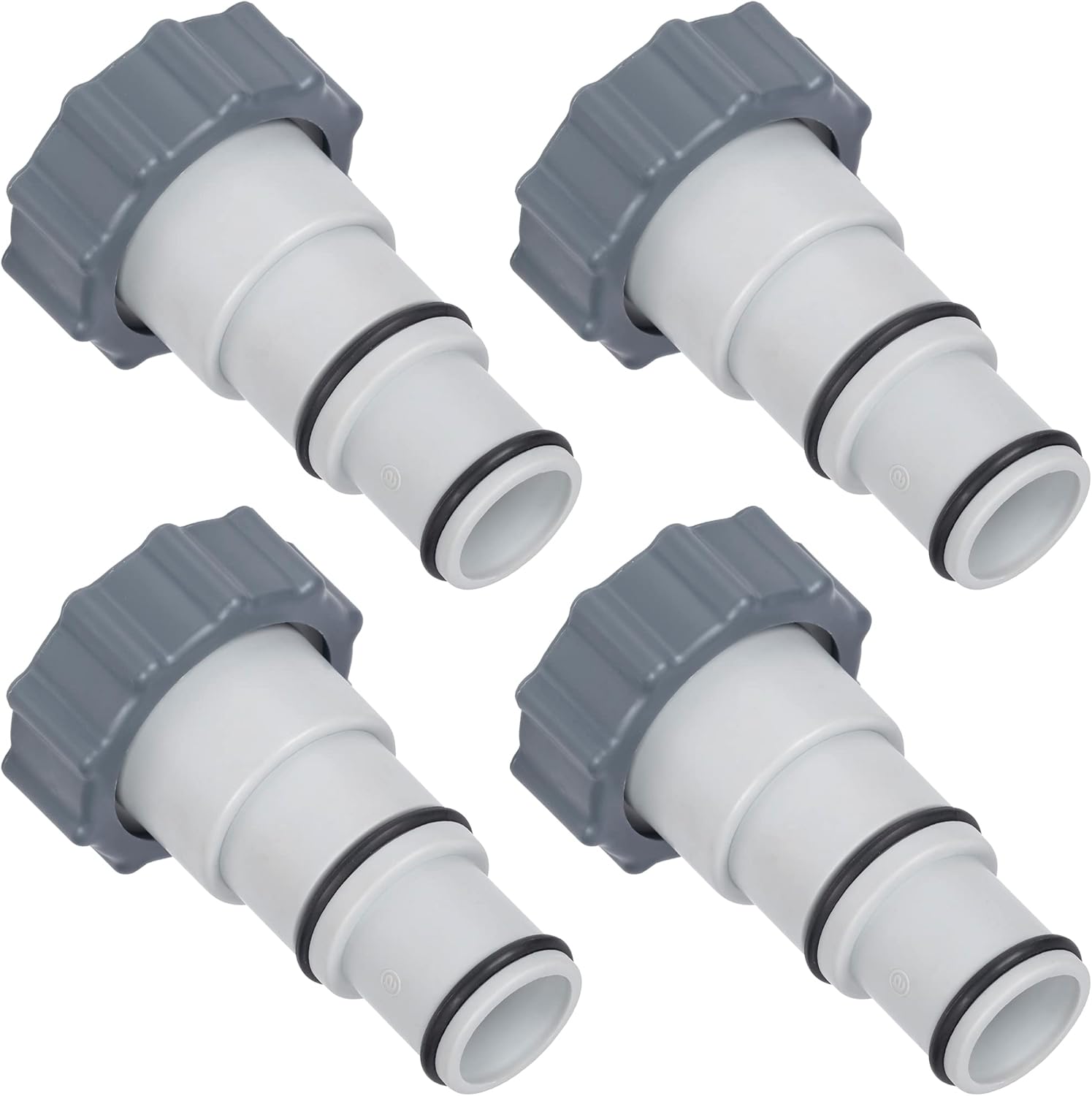 BlueStars – Adaptador de manguera con pieza de repuesto para collar, ajuste exacto para Intex Fit para bombas de conexión roscadas, convierte