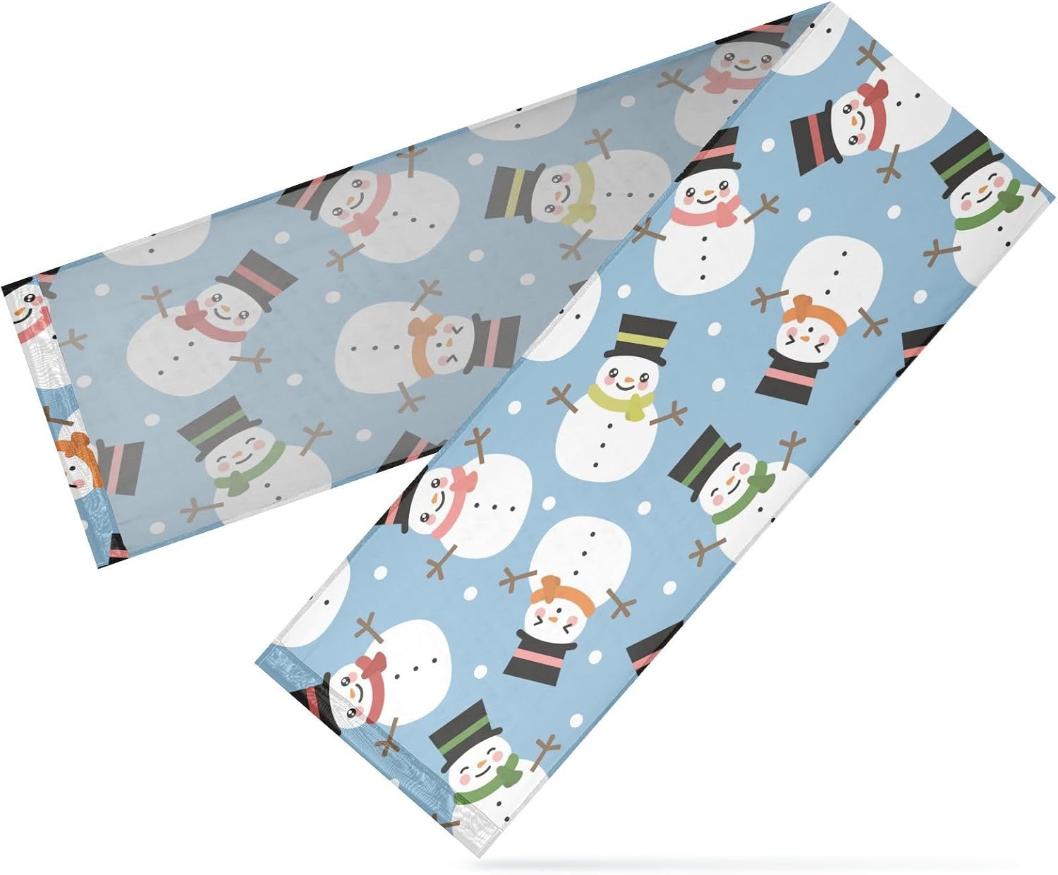 Camino de mesa navideño de muñeco de nieve, decoración de otoño para decoración de mesa de comedor, camino de mesa de Navidad de 108 pulgadas de