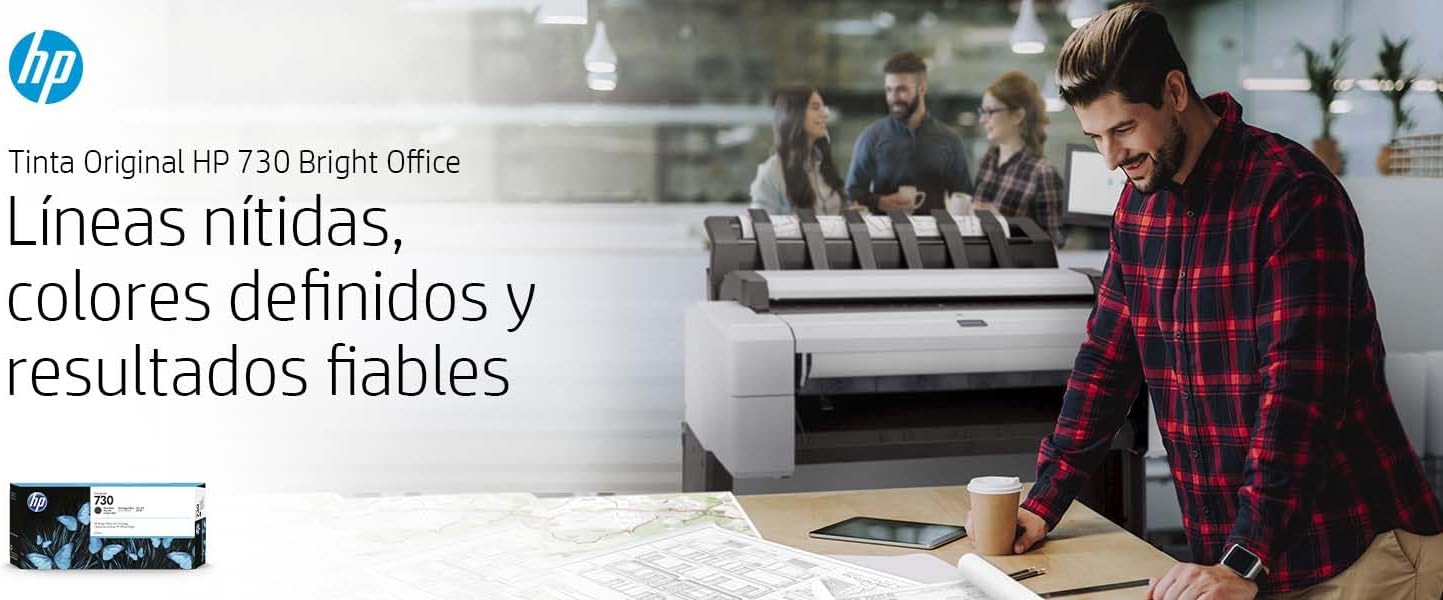 HP Cartucho de tinta gris 730 300-ML
