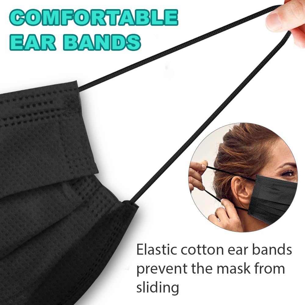 Paquete de 100 mascarillas desechables de 3 capas, 4 capas, para adultos, hombres y mujeres