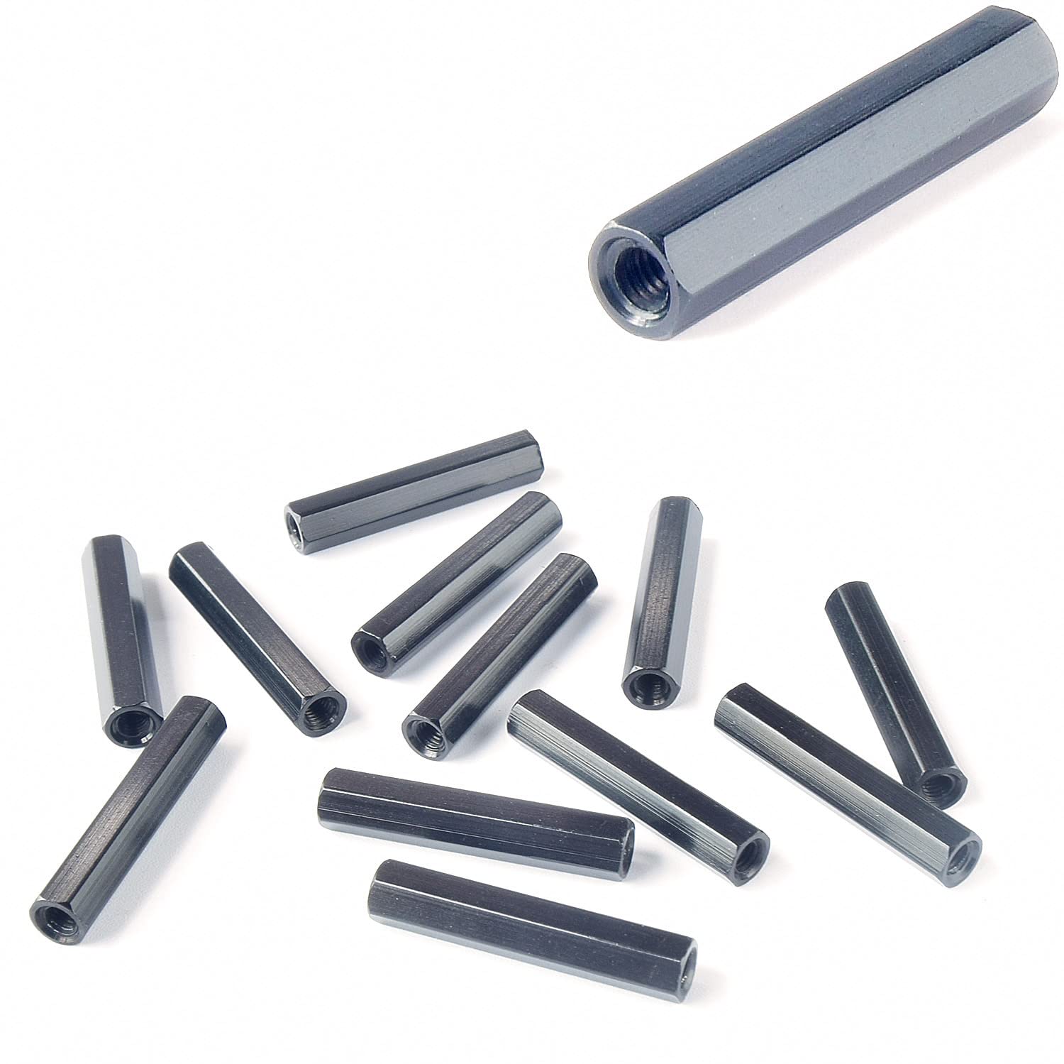 12 piezas M3 x 1.063in hexagonal de aluminio separador de longitud de columna de 1.063in, 0.394-1.378in disponible para drones de carreras FPV