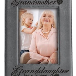 BELLA BUSTA -El amor entre una abuela y una nieta, el nieto dura para siempre, marco de fotos de cuero sintético grabado para el día de la madre por BELLA BUSTA -El amor entre una abuela y una nieta, el nieto dura para siempre, marco de fotos de cuero sintético grabado para el día de la madre por