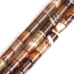 GEM-Inside – Cuentas de ágata de ónix de Botswana marrón natural de 0.394 x 0.551in para hacer joyas, suministros de manualidades hechos a mano de GEM-Inside – Cuentas de ágata de ónix de Botswana marrón natural de 0.394 x 0.551in para hacer joyas, suministros de manualidades hechos a mano de