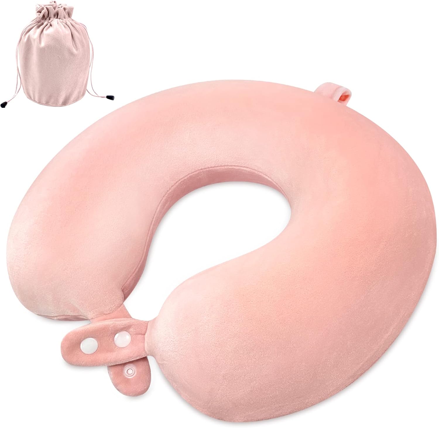 urnexttour Almohada de viaje, la mejor almohada de espuma viscoelástica para soporte de cabeza, almohada cervical de viaje suave para avión,