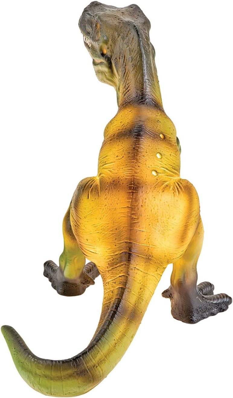 WHAT ON EARTH Lámpara de dinosaurio para niños, lámpara de acento realista T-Rex con luz de dinosaurio