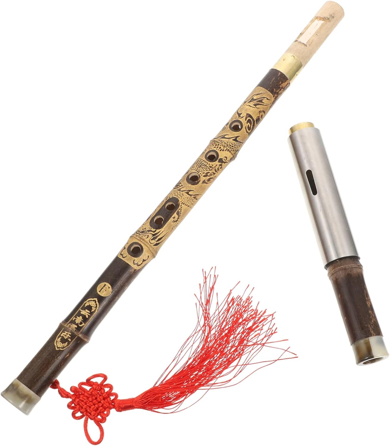 SHOWERORO Cruz Blow Bau Instrumento de viento tradicional Bambú Bawu Silbato Flauta Shakuhachi Bawu Flauta de bambú Clarinete Nacional Bawu Flauta