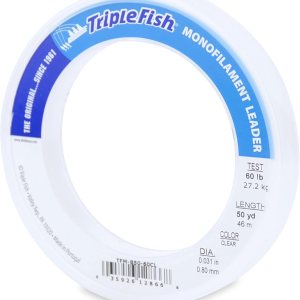 Triple Fish Monofilament Fishing Leader – Clear, Camo Strong Tough Leader Material for Big Game Fishing, Up to 400lb Test Triple Fish Monofilament Fishing Leader – Clear, Camo Strong Tough Leader Material for Big Game Fishing, Up to 400lb Test