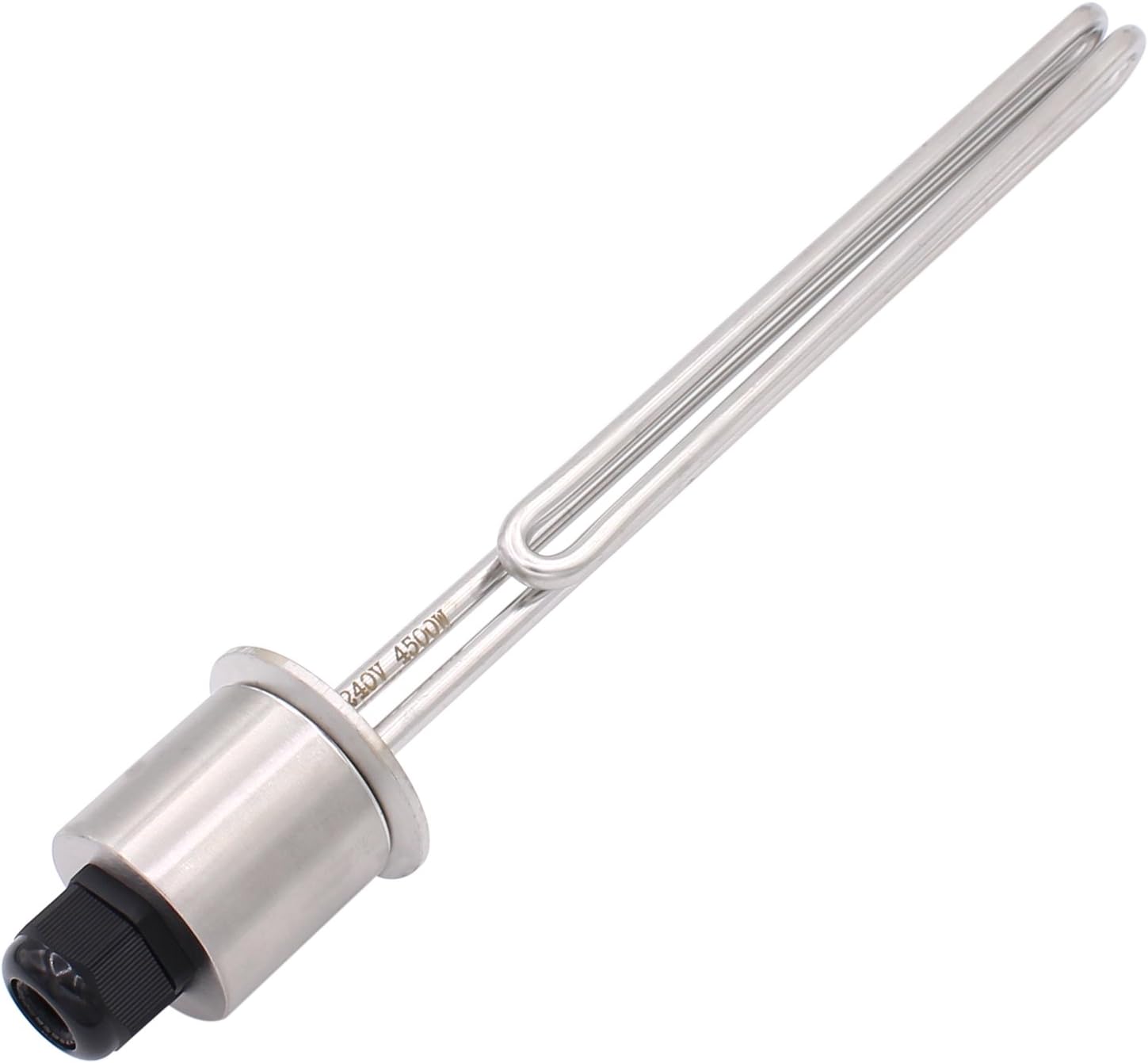 DERNORD Calentador de agua eléctrico de 2 pulgadas (OD64) Tri-clamp 240V 4500W Foldback Elemento de calefacción con baja densidad de vatios