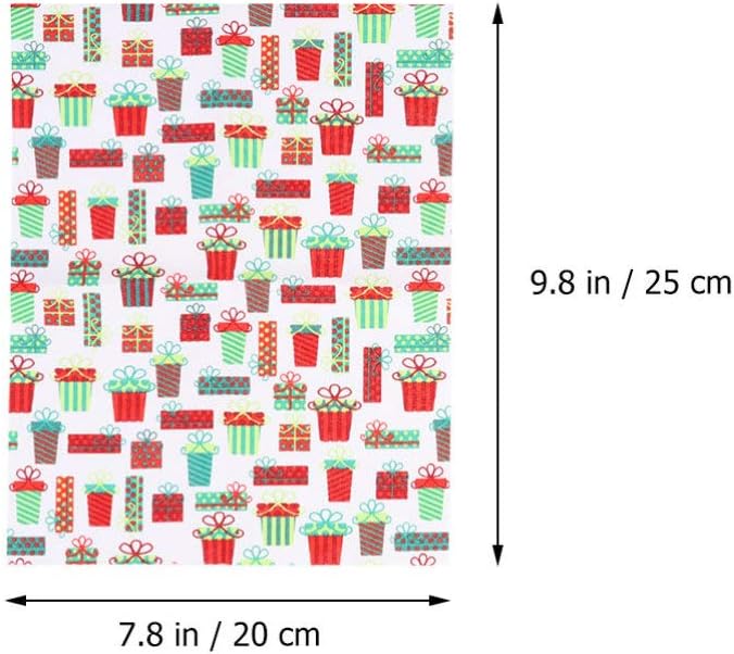 Supvox 10 piezas de tela de algodón de Navidad para acolchar, retazos de tela precortados para manualidades de costura de Navidad (7.8 x 9.8