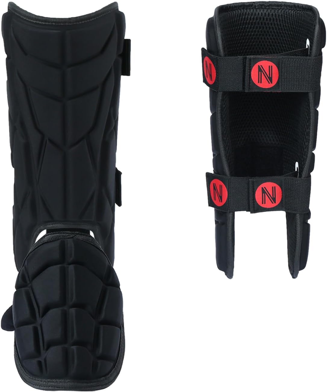 NURIBASE Protectores de piernas de bateador, protector de piernas de béisbolsoftbol, tamaño adulto y juvenil