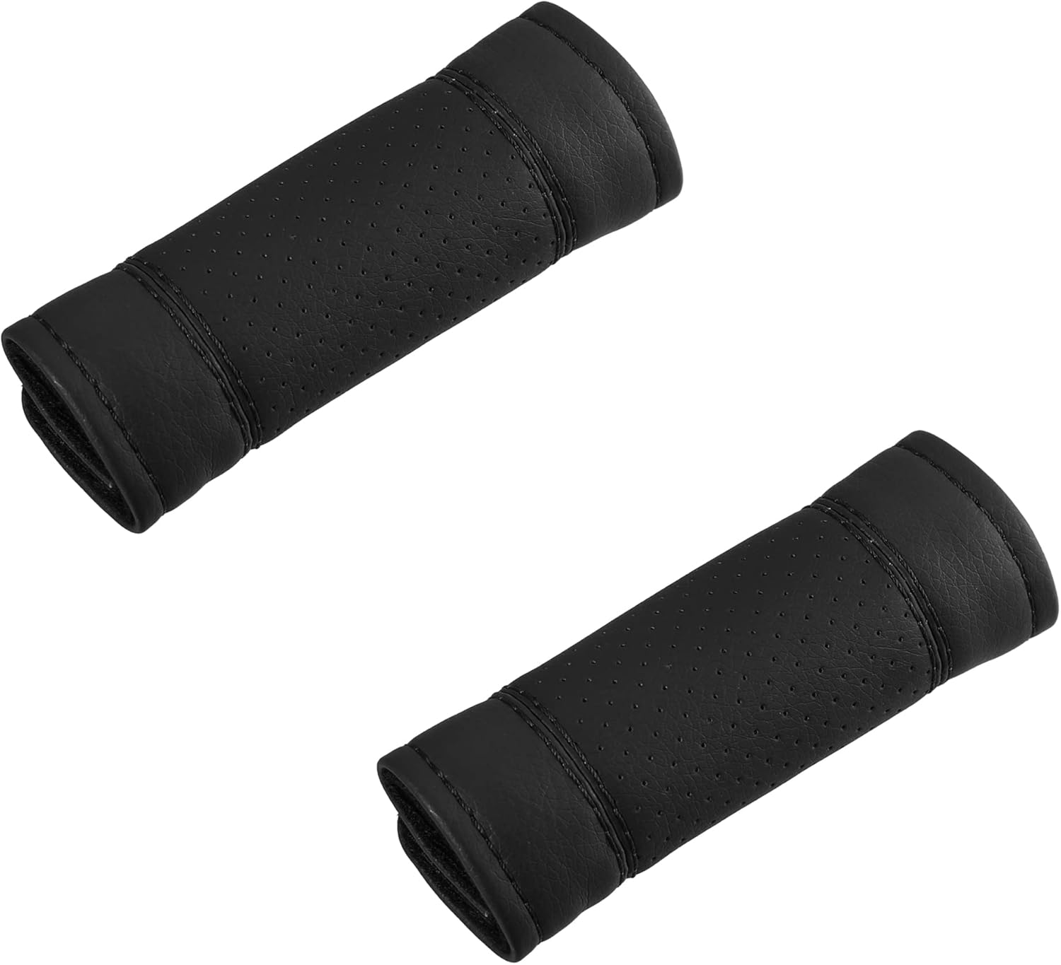 X AUTOHAUX 2 unids Universal Car Accessories Faux Leather Door Handle Cover Soft Car Handle Protector Negro