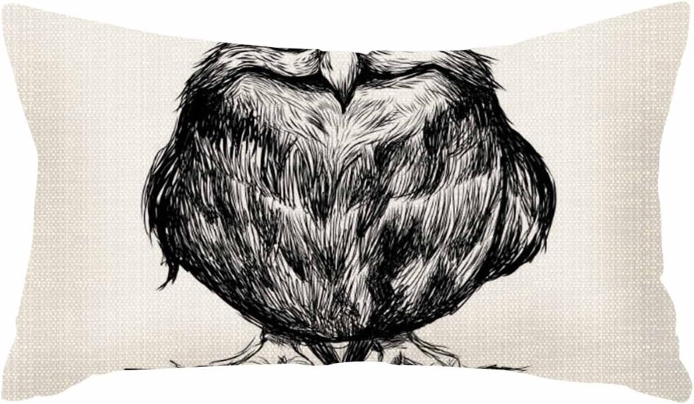 Fundas de almohada con diseño de búho, funda de almohada para decoración del hogar, 12 x 20 pulgadas