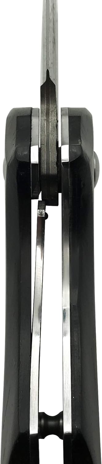 ALBATROSS EDC Navaja de bolsillo plegable de Damasco, hoja de acero de Damasco, mango de maderaresina, regaloscolecciones