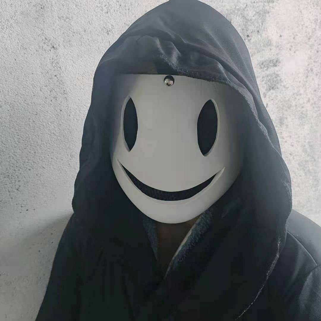 Máscara de invasión de talle alto, maquillaje de Halloween, baile, francotirador, sonreírsin boca, cara realiza accesorios de cosplay