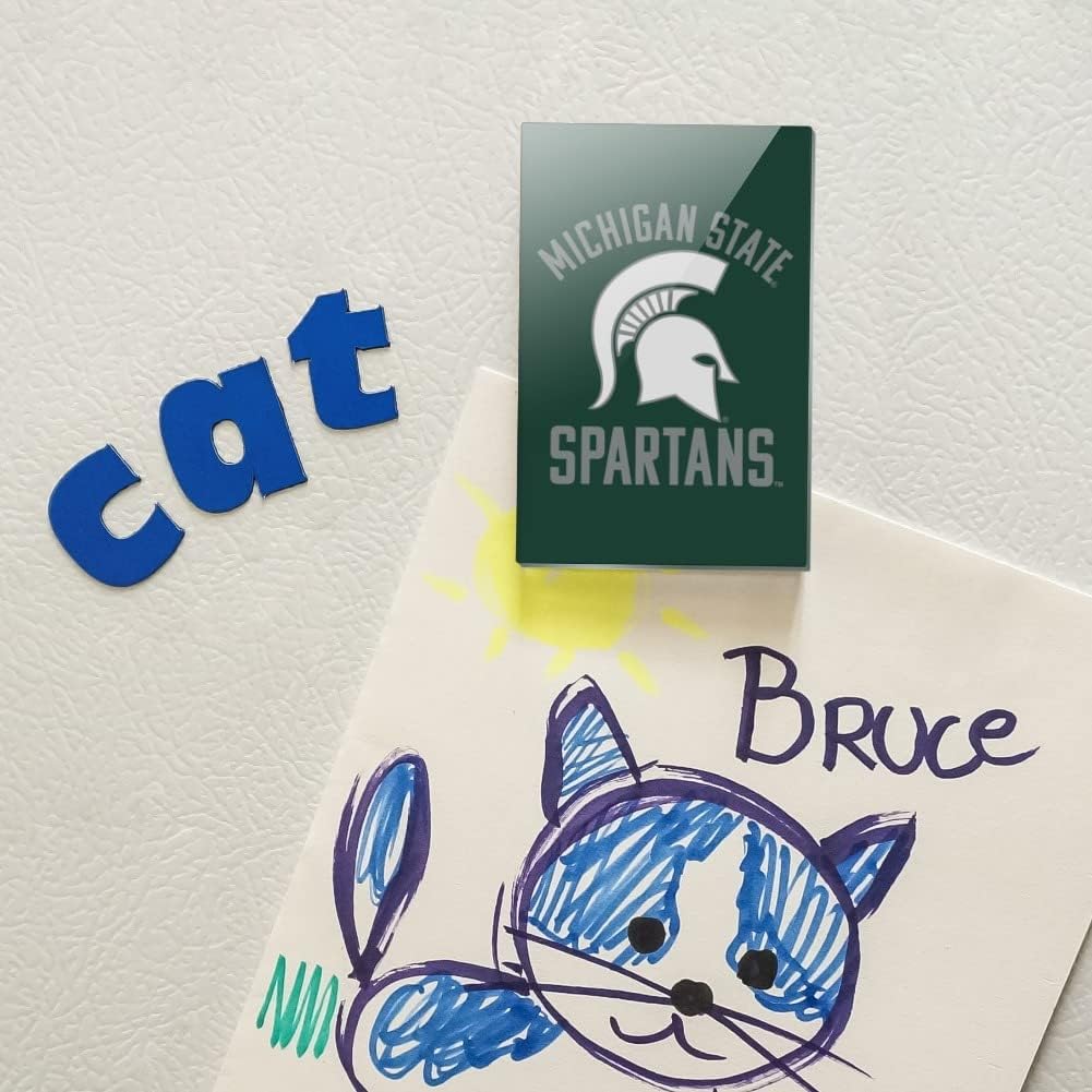 Imán de acrílico rectangular para refrigerador de Michigan State Spartans