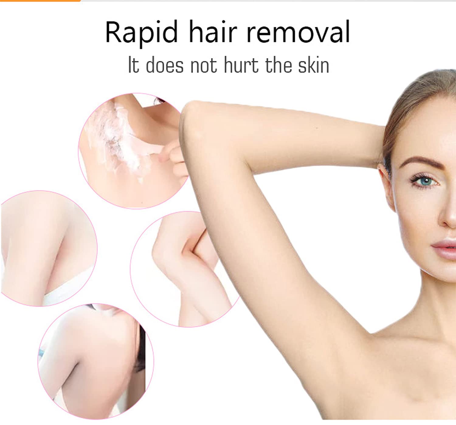 DISAAR BEAUTY Vitamina C Aguacate Cara Cuerpo 3 minutos Depilación Rápida Crema Depilación Hidratante Piel 3.4 fl oz