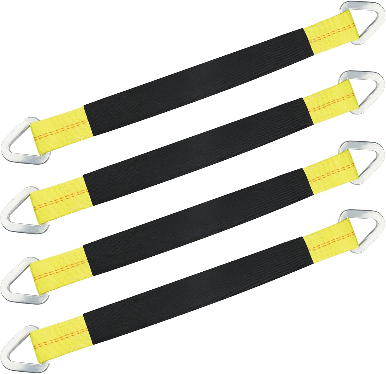 XSTRAP STANDARD Paquete de 4 correas de eje de 36 x 2 pulgadas con funda protectora y anillo en D para asegurar el transporte del automóvil, correas