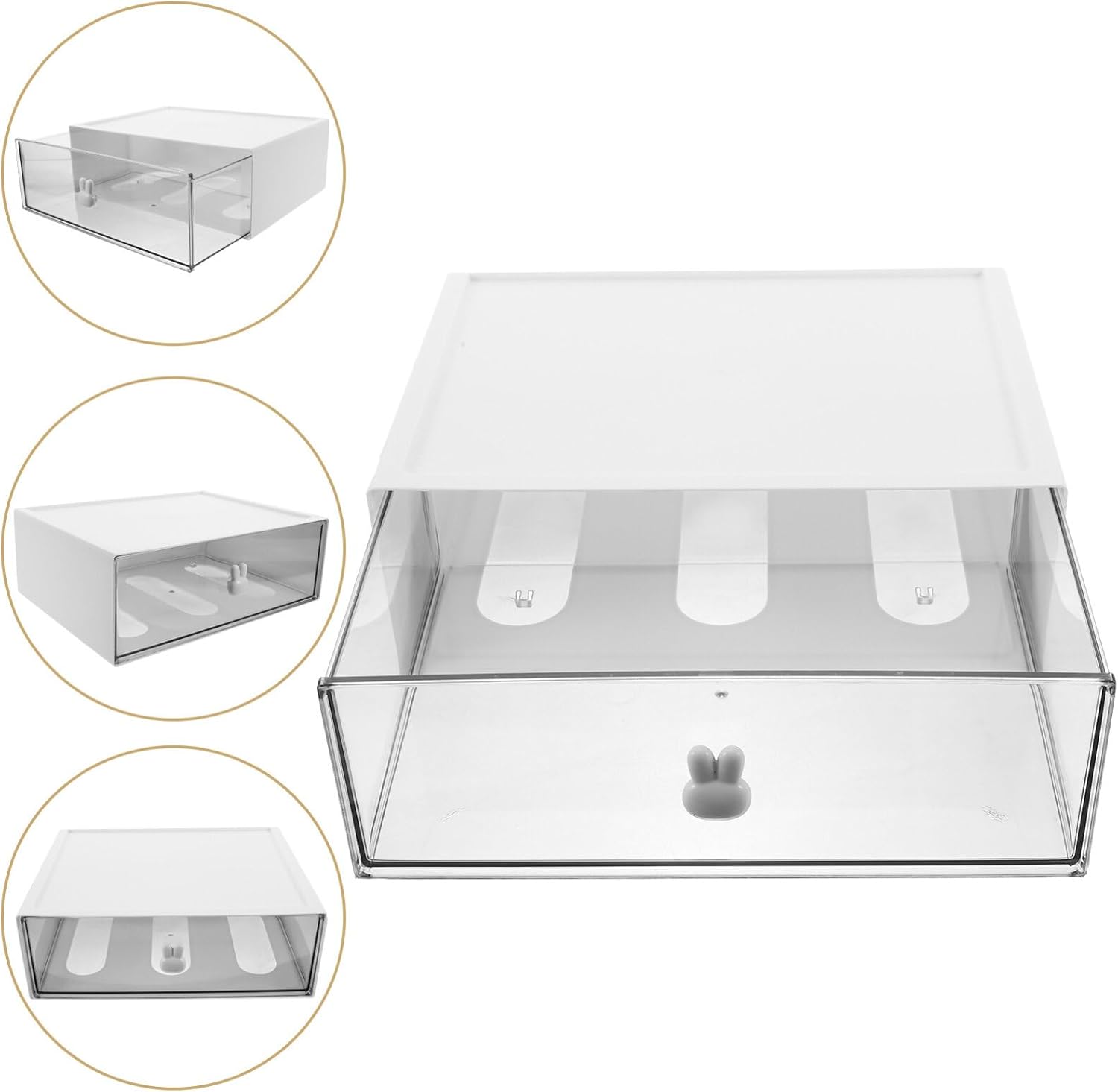 MAGICLULU Caja de almacenamiento de escritorio Cajones de plástico Cajones de almacenamiento de plástico Cajón de escritorio Suministro para el