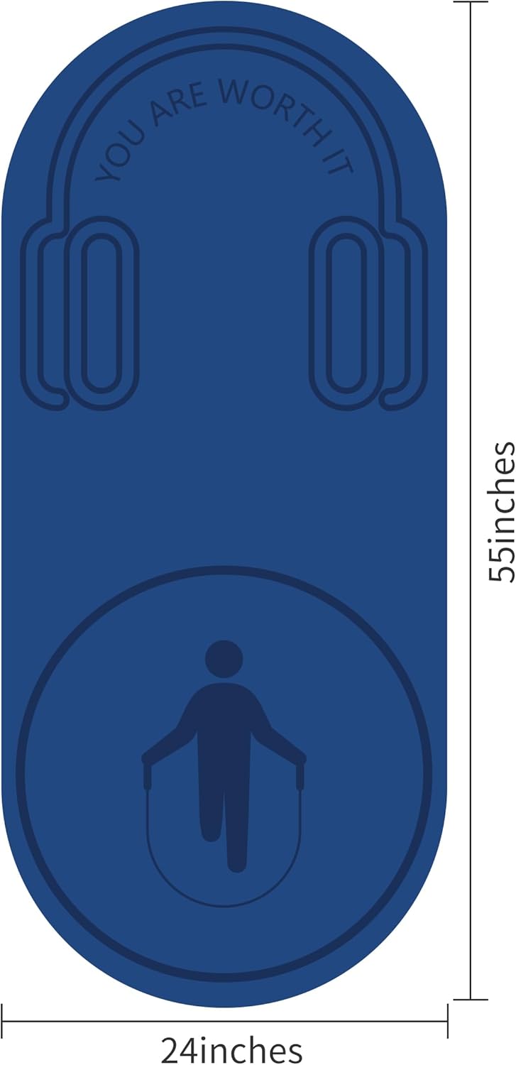 Knsbk Alfombrilla antideslizante para saltar con cuerda de absorción de impactos, para adultos y niños, para el hogar, interior, entrenamiento,