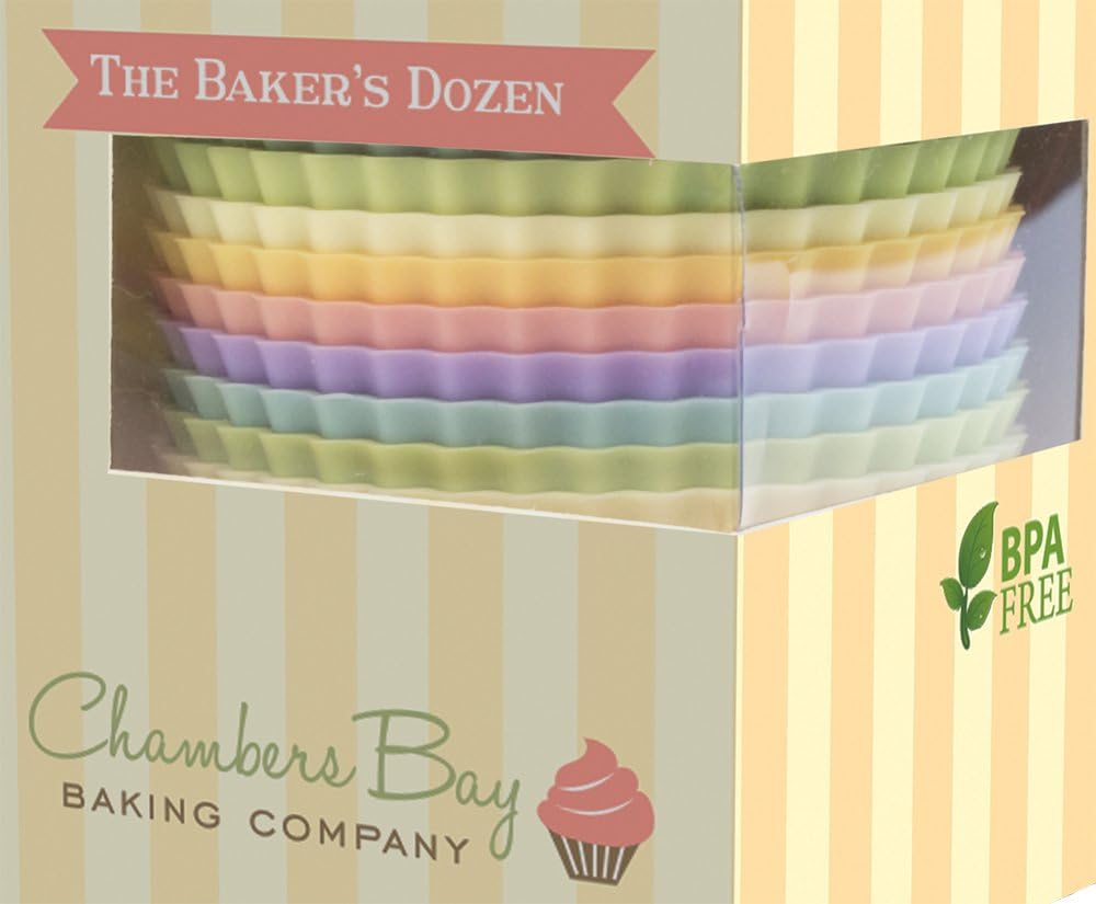 Tazas de silicona para hornear, 13 forros antiadherentes reutilizables para cupcakesmoldes para magdalenas de primera calidad, soportes para