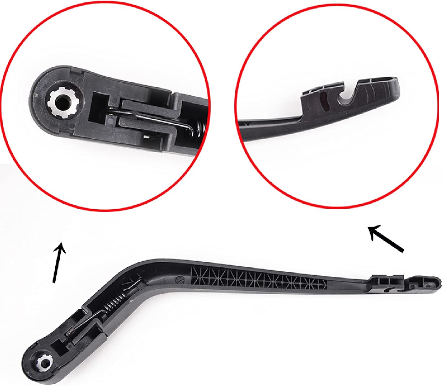 Para Mazda2 Mazda 2 Demio DY 2002-2007, limpiaparabrisas trasero de 14 pulgadas y juego de brazos para parabrisas de ventana de puerta trasera