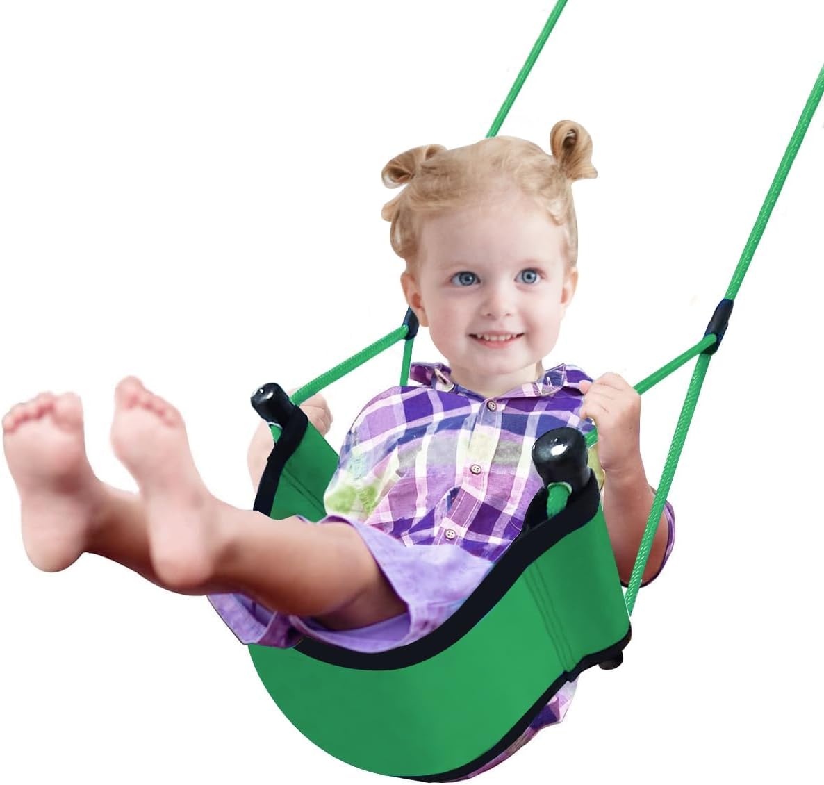 ROPECUBE Asiento de columpio para niños, con cuerdas ajustables, repuesto de asiento de columpio de seguridad para niños, columpio de cinturón, para