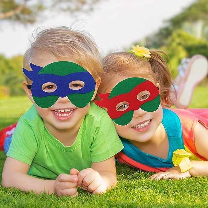 BOLCOWE Turtle Mask for Kids Felt Party Favors Birthday Party Cosplay for HalloweenChristmasTheme Role-playing