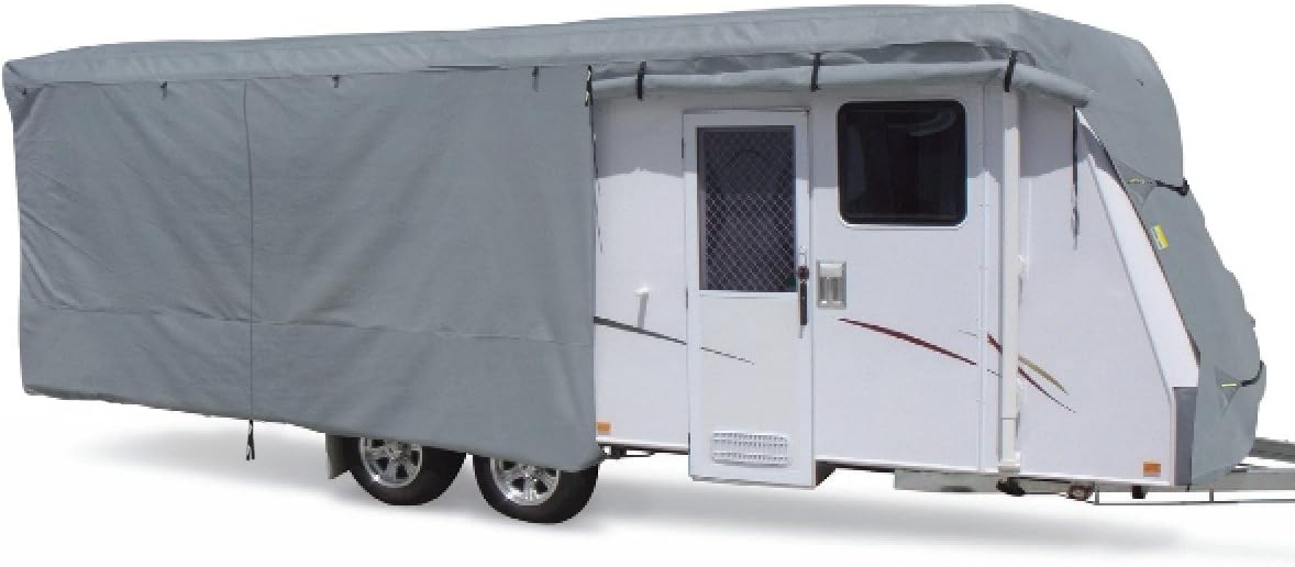 Summates – Cobertor para casa rodante color gris, beige, tela de polipropileno 4 capas 160g SSFS, se adapta a la mayoría de tamaños