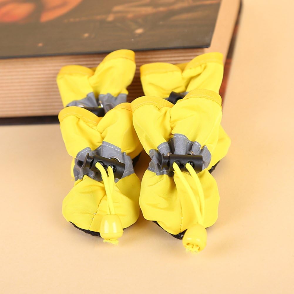Zapatos para mascotas, botas para perros, protege las patas de perro, 4 unidadesjuego de botas de lluvia cálidas de invierno para mascotas, zapatos