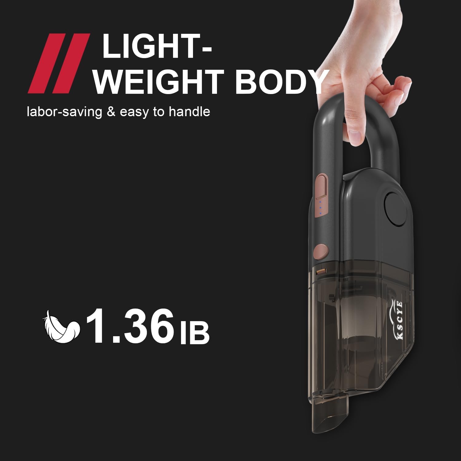 KSCYE Aspiradora de coche portátil inalámbrica16000pa de alta potencia húmedo seco aspiradora de coche con la mejor succión fuertedustbusters vacum