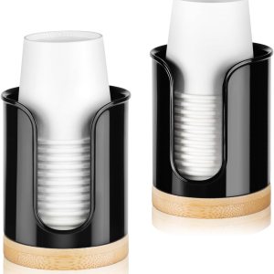 Portavasos de baño Dispensador de tazas pequeñas para vasos de baño Dixie de 3 onzas, dispensador de tazas de enjuague bucal de 3 4 onzas PCbambú, Portavasos de baño Dispensador de tazas pequeñas para vasos de baño Dixie de 3 onzas, dispensador de tazas de enjuague bucal de 3 4 onzas PCbambú,