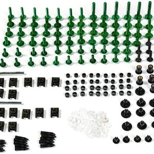 Kit de pernos de carenado para Suzuki GSXR1300 Hayabusa 1997-2007 1998 99 00 01 02 03 04 05 2006 Tornillos de carenado, color verde Kit de pernos de carenado para Suzuki GSXR1300 Hayabusa 1997-2007 1998 99 00 01 02 03 04 05 2006 Tornillos de carenado, color verde