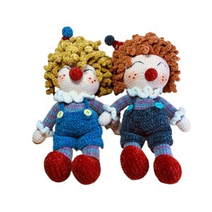 Crochet Clown couple,Amigurumi doll,Handmade crochet doll,Knitting doll,Stuffed doll,Gift for babies,kids or adults,home decor,Ornaments (Clown Crochet Clown couple,Amigurumi doll,Handmade crochet doll,Knitting doll,Stuffed doll,Gift for babies,kids or adults,home decor,Ornaments (Clown
