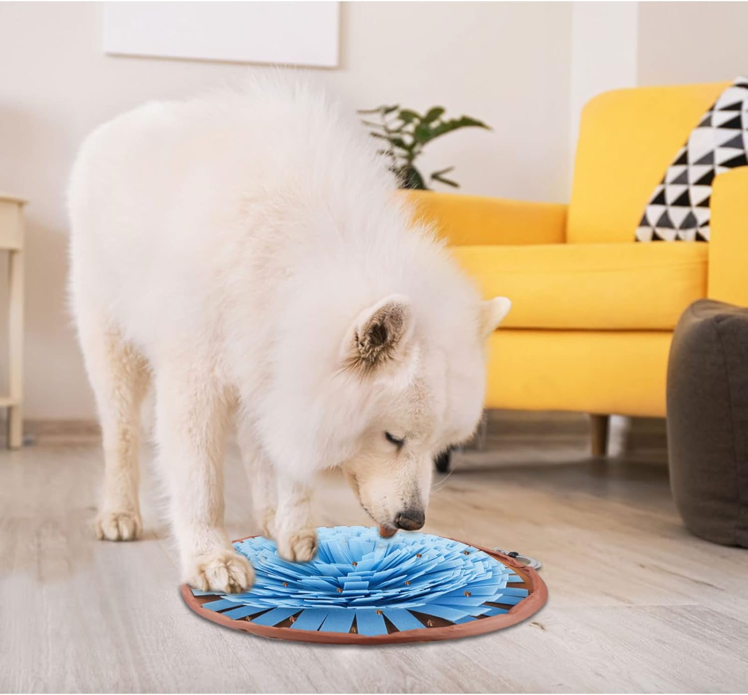 WishLotus Tapete para olfatear mascotas para perros, tapete ajustable para forraje para perros para entrenamiento de olores, cuenco para comedero